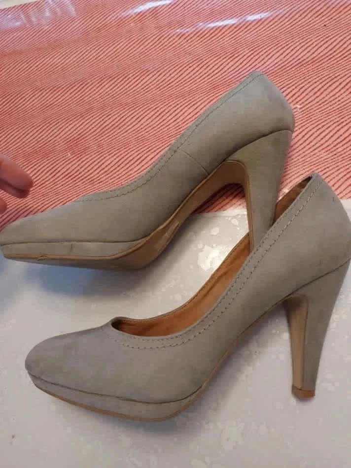 Sapatos de salto pequeno cinza tamanho 39 – photo 10